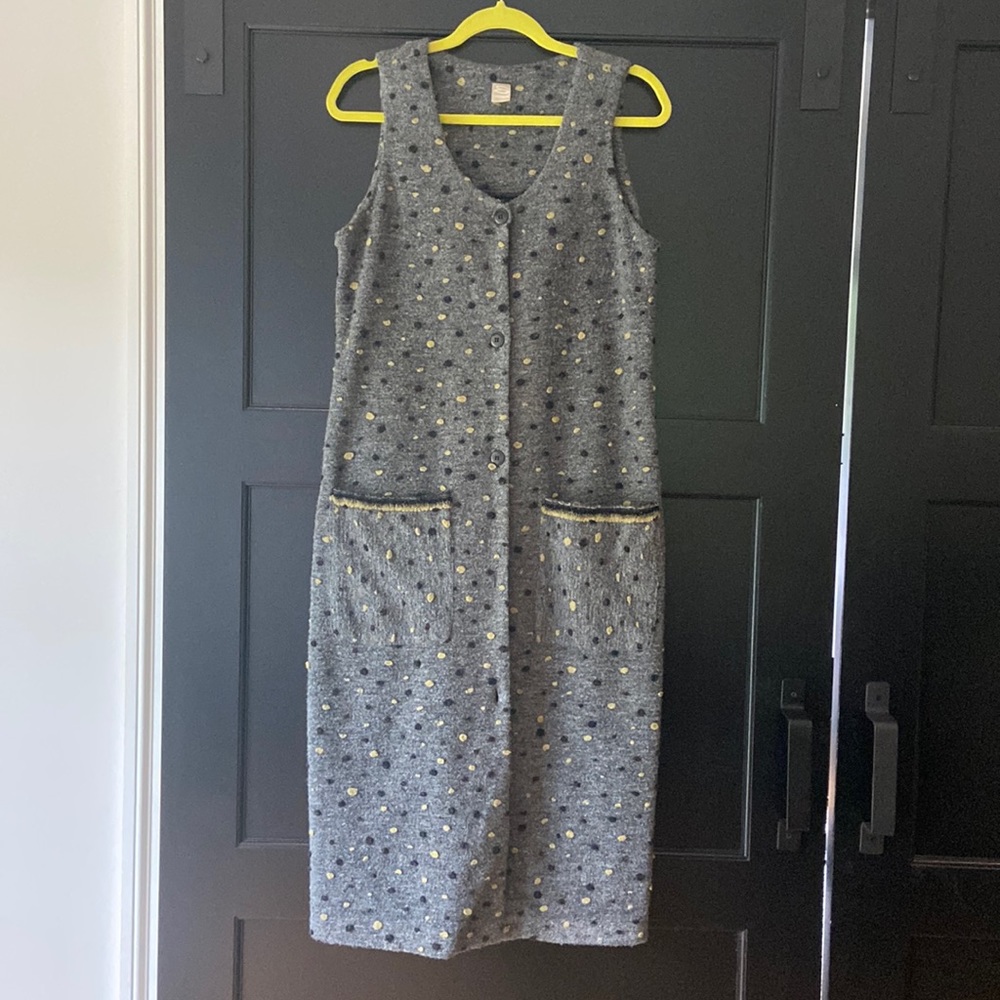 Spirit house Textured Sleeveless Duster Sz S